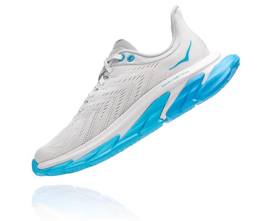 Hoka One One Running Shoes Womens White/Blue - Clifton Edge - 38571VFSZ